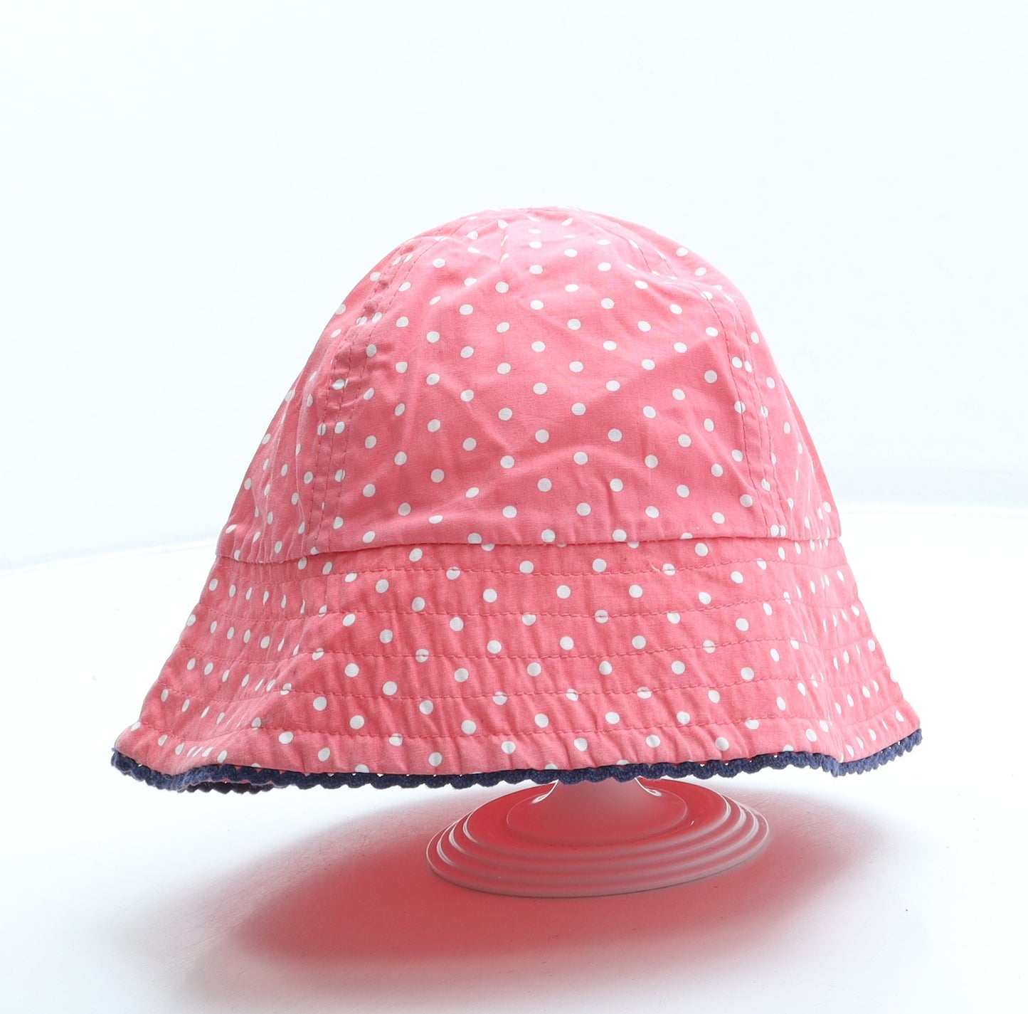 TU Girls Pink Polka Dot Cotton Bucket Hat One Size