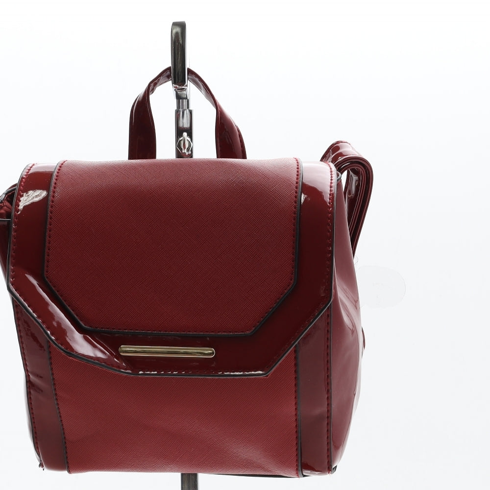George Womens Red Polyurethane Backpack Size Small