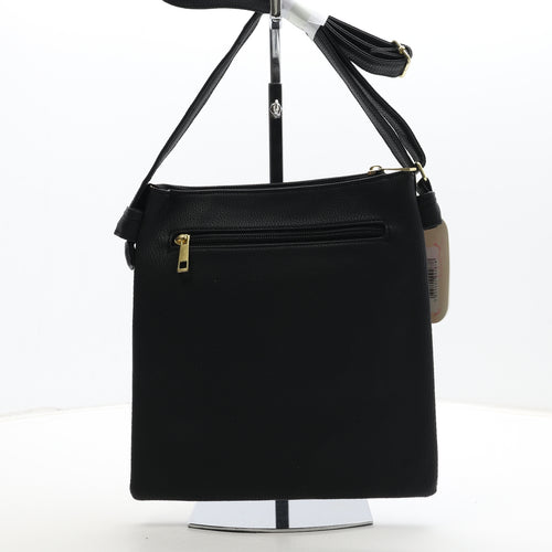 Nicole Brown Womens Black Polyurethane Crossbody Size Medium