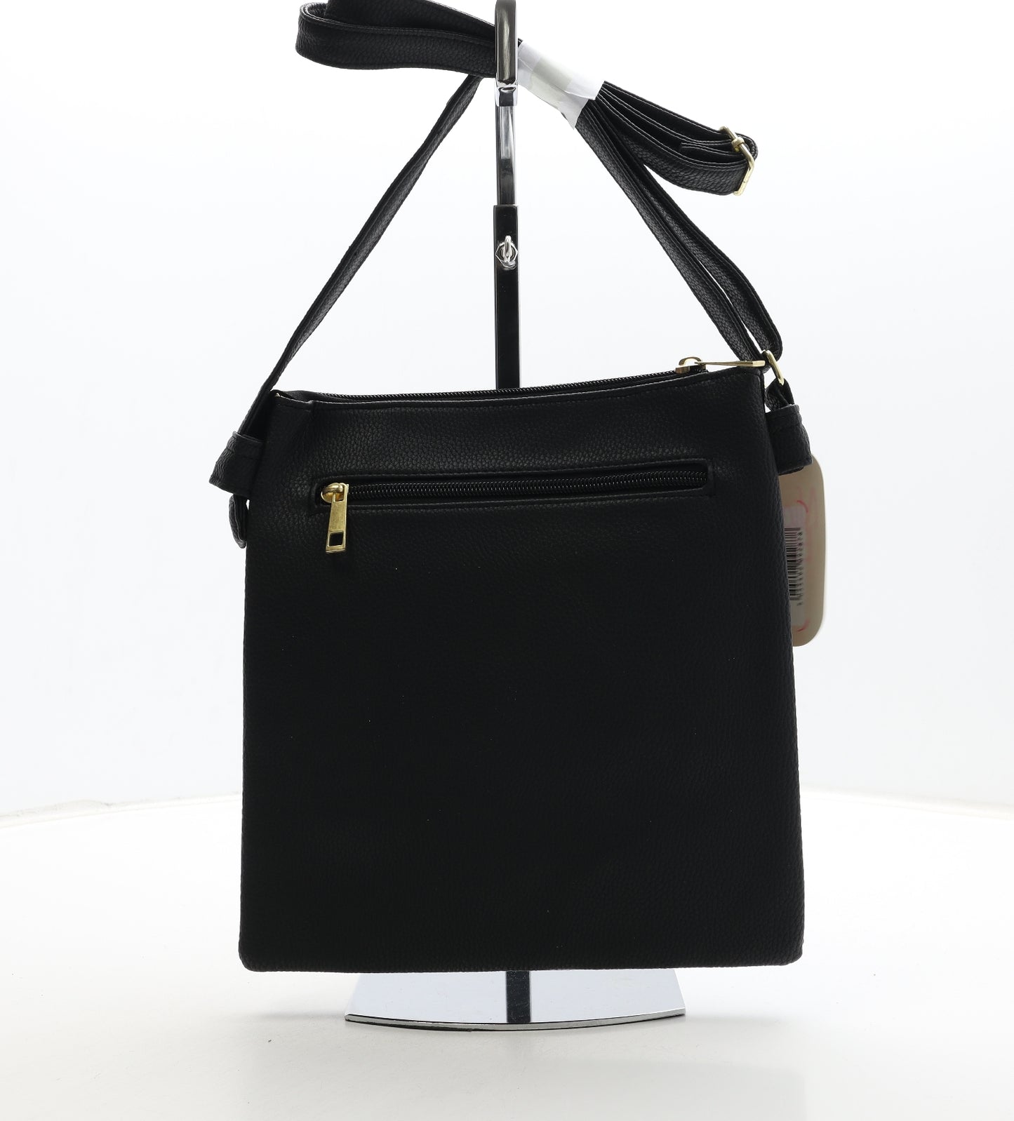 Nicole Brown Womens Black Polyurethane Crossbody Size Medium