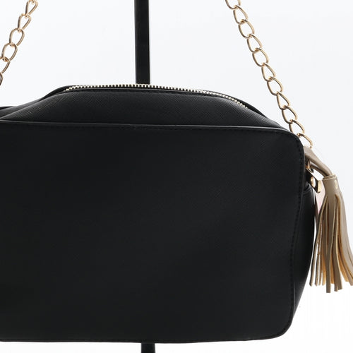 Nicole Brown Womens Black Polyurethane Crossbody Size Medium