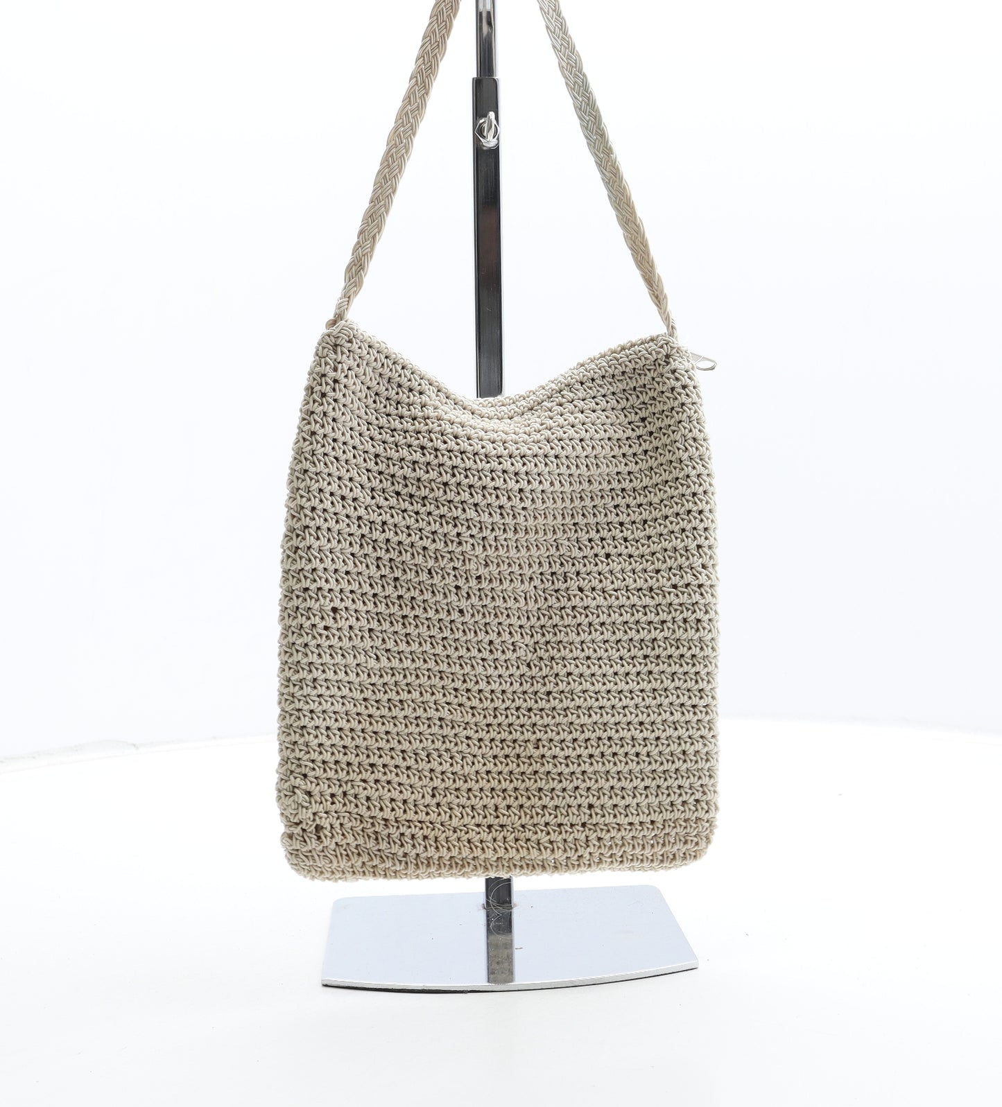 Preworn Womens Beige Polyester Crossbody Size Small