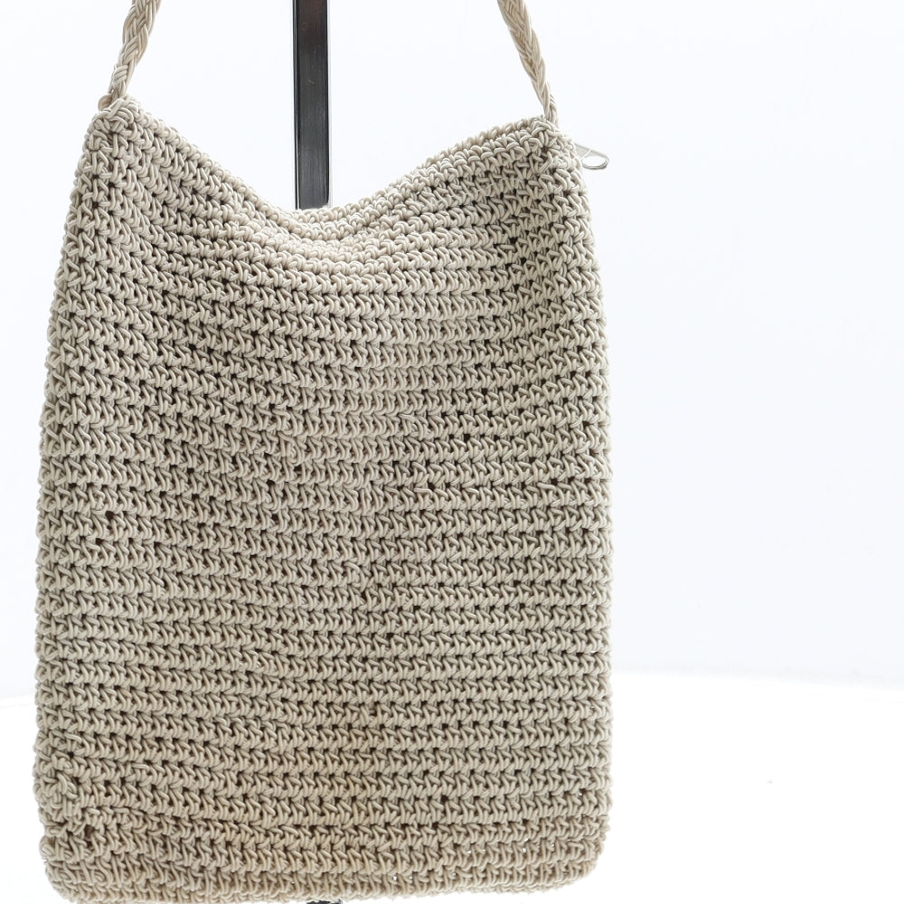 Preworn Womens Beige Polyester Crossbody Size Small