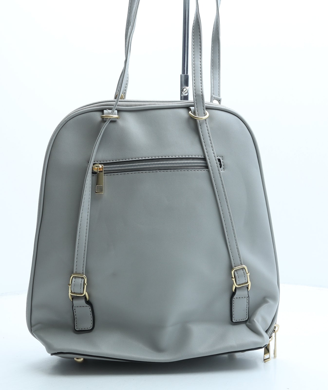 Preworn Womens Grey Polyester Backpack Size Large