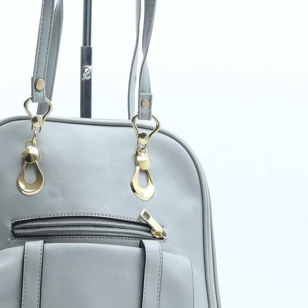 Preworn Womens Grey Polyester Backpack Size Large