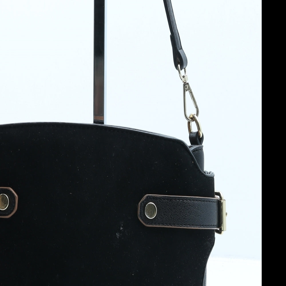 River Island Womens Black Polyurethane Crossbody Size Small