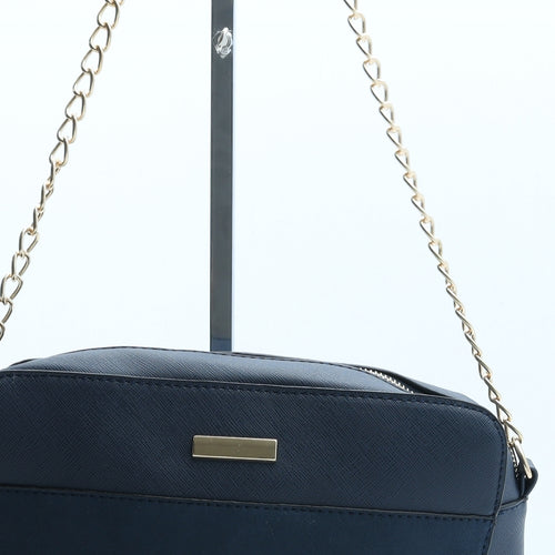 Nicole Brown Womens Blue Polyurethane Crossbody Size Small