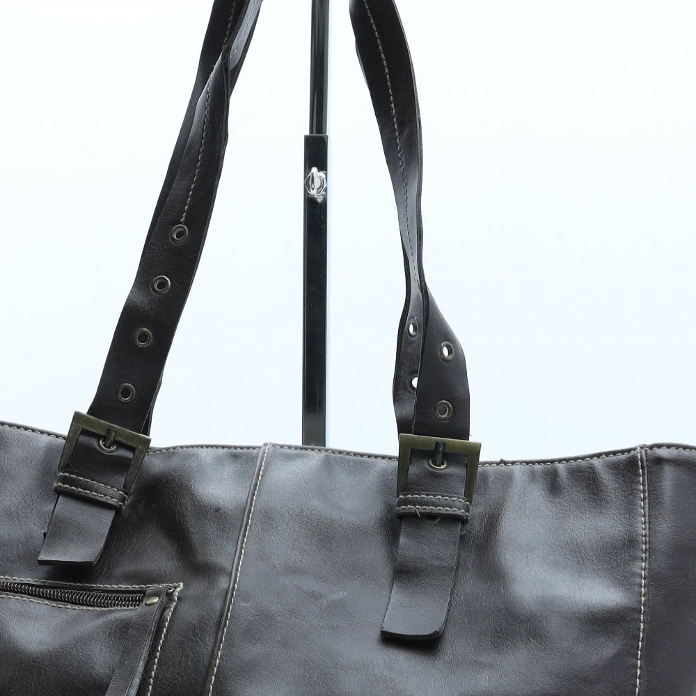 Preworn Womens Brown PVC Tote Size Large