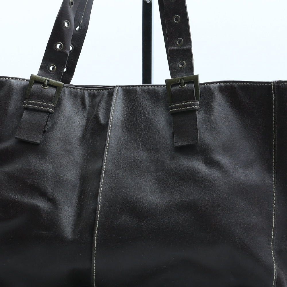 Preworn Womens Brown PVC Tote Size Large