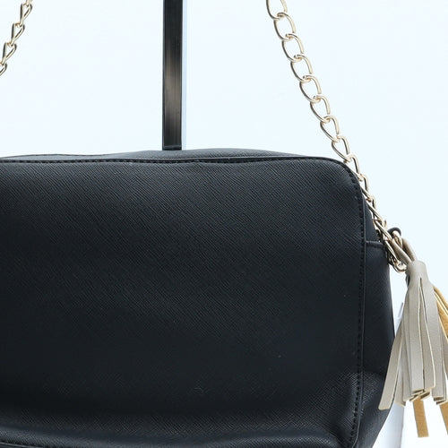 Nicole Brown Womens Black Polyester Crossbody Size Small