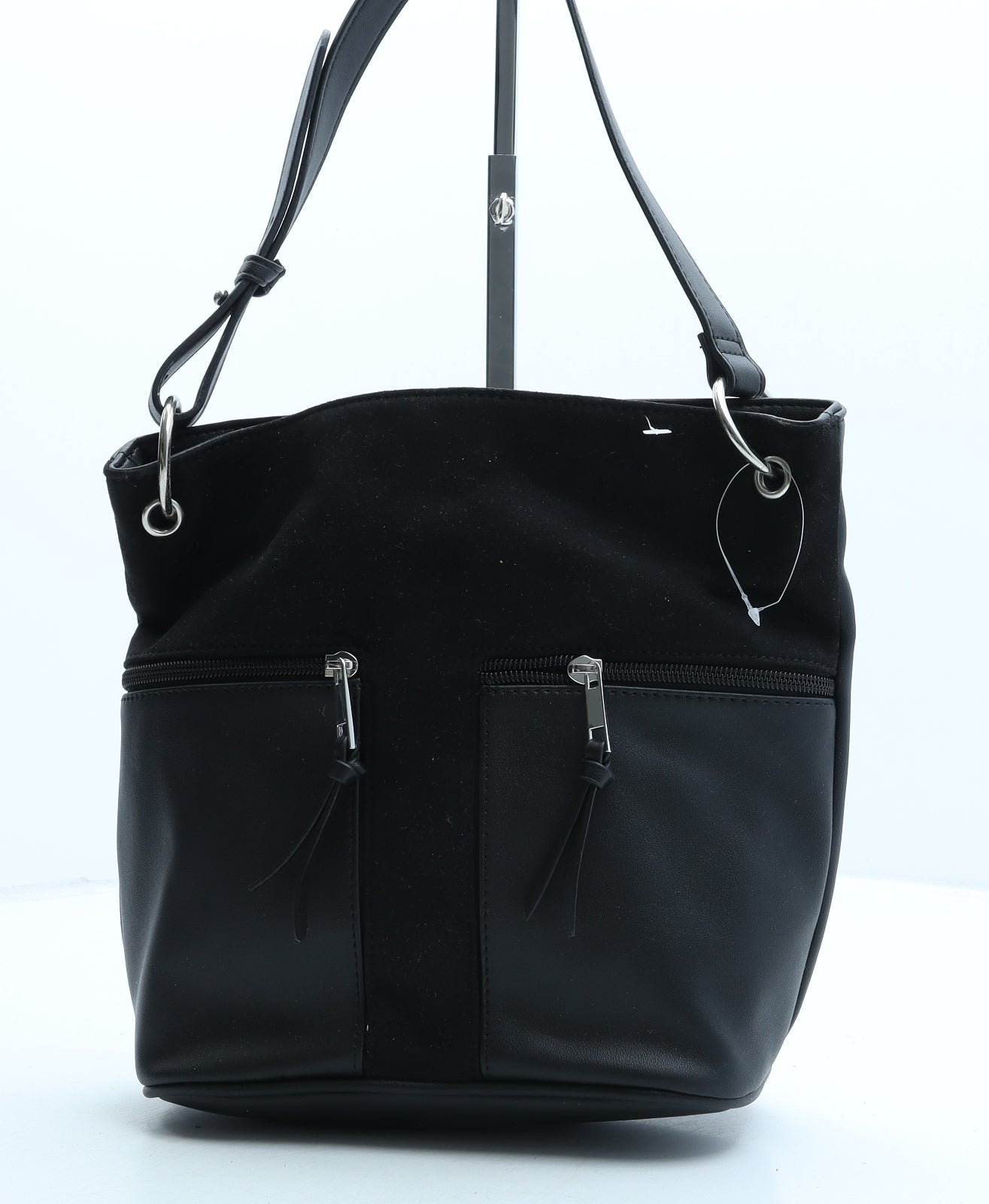 Dorothy Perkins Womens Black Polyurethane Crossbody Size Medium