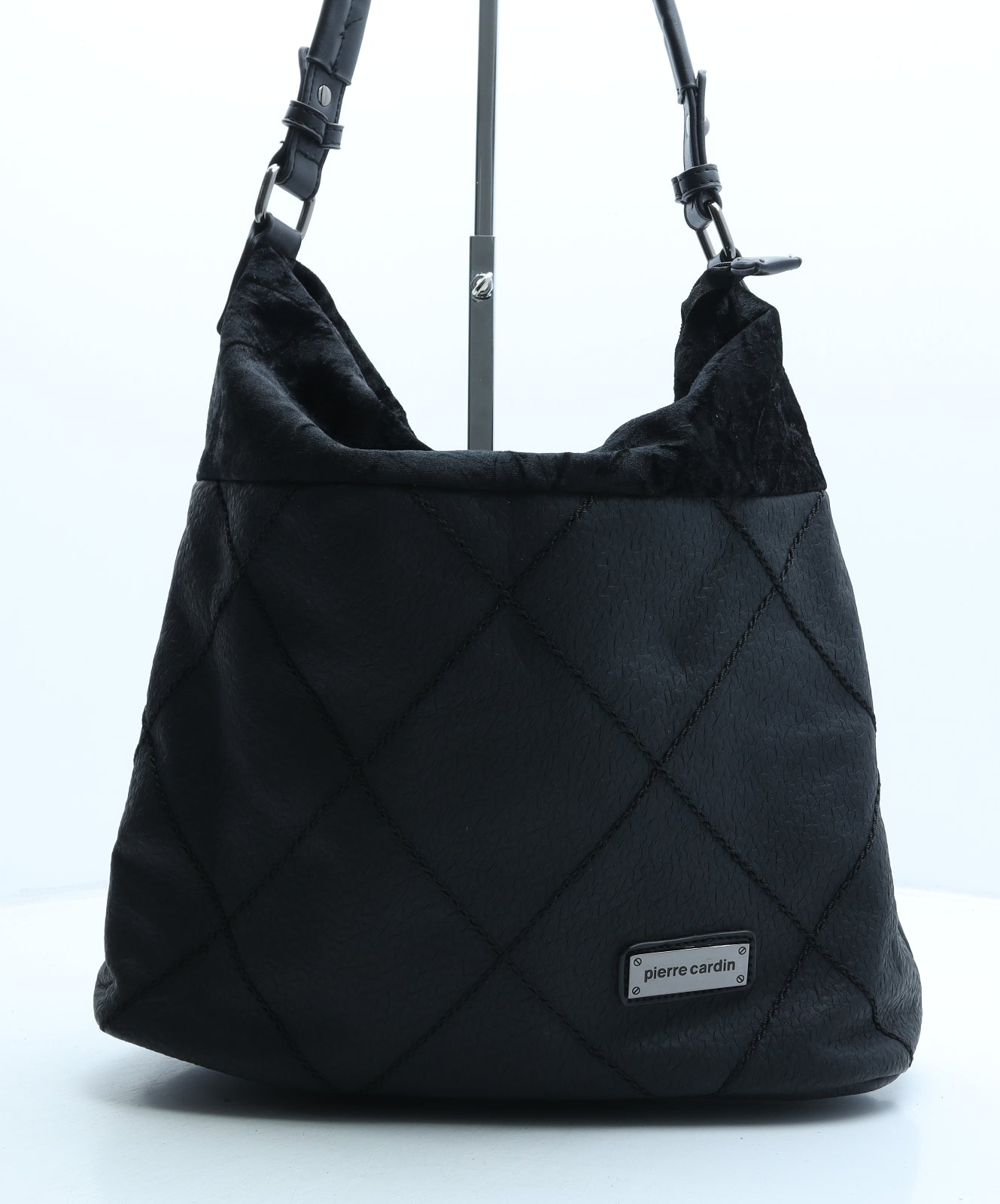 Pierre Cardin Womens Black PVC Top Handle Bag Size Large