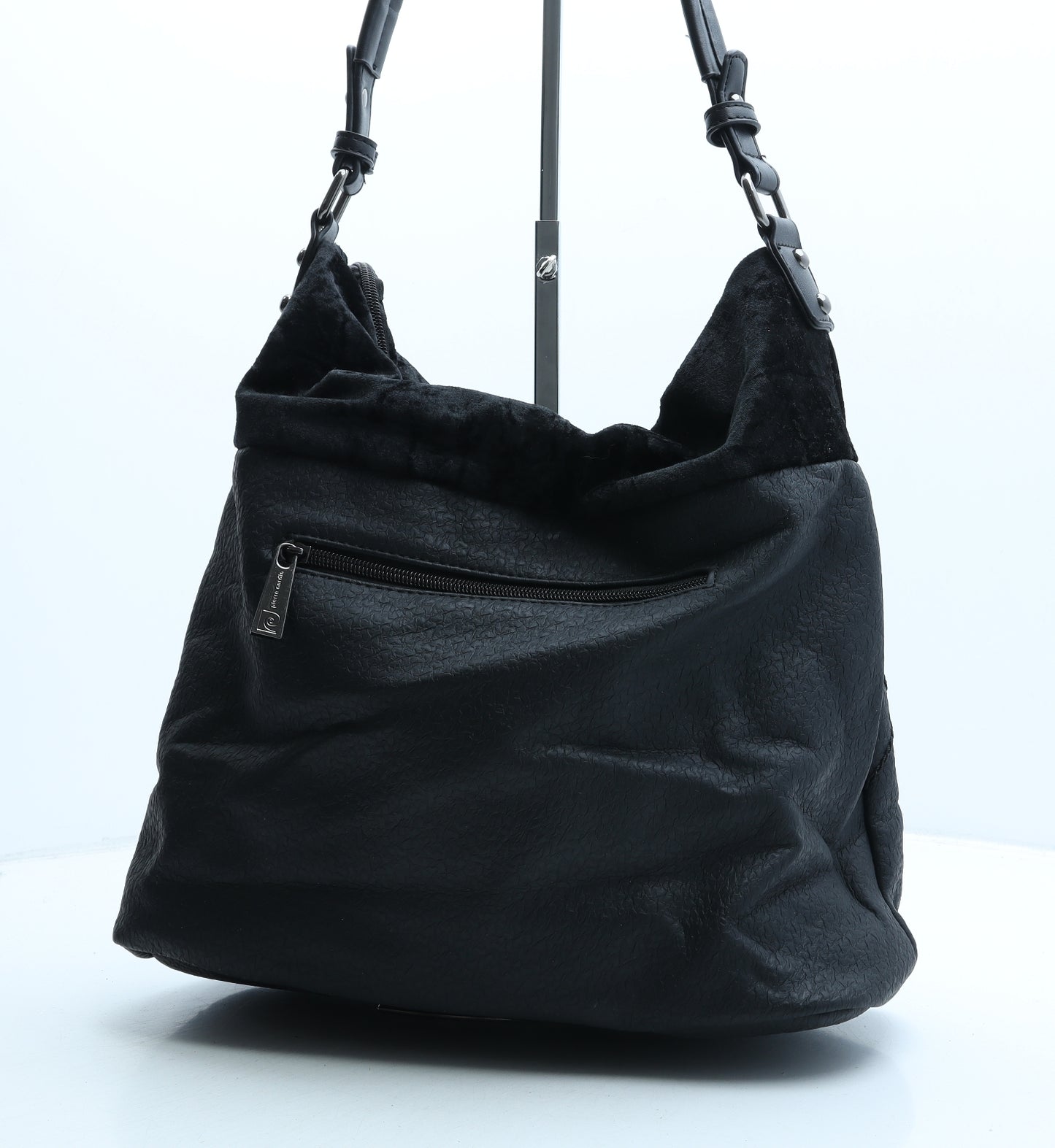 Pierre Cardin Womens Black PVC Top Handle Bag Size Large