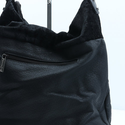 Pierre Cardin Womens Black PVC Top Handle Bag Size Large