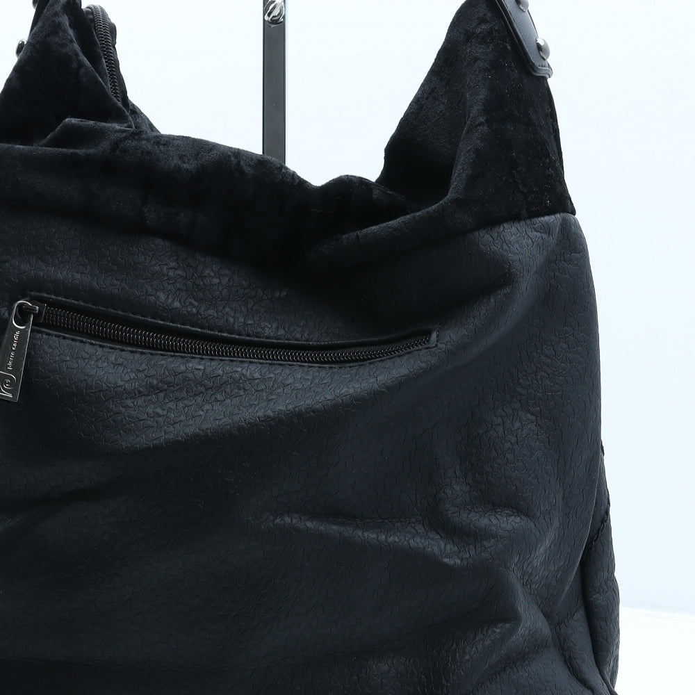 Pierre Cardin Womens Black PVC Top Handle Bag Size Large