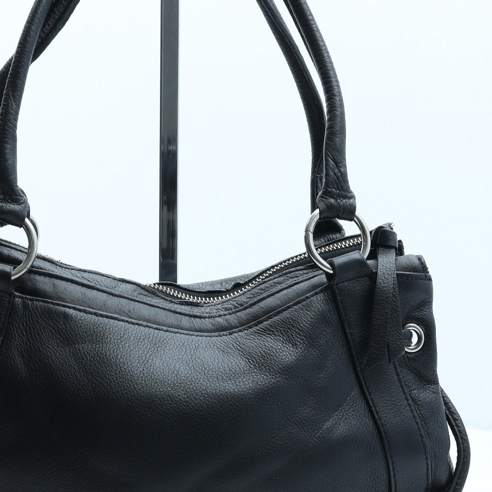 Tula Womens Black Polyurethane Top Handle Bag Size Medium