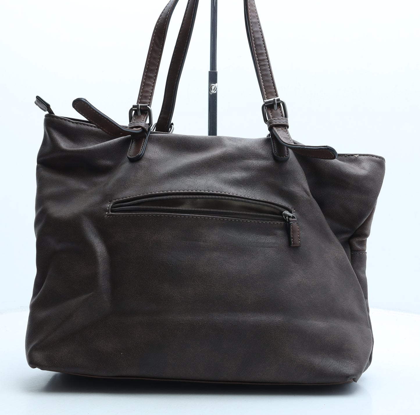 David Jones Womens Brown Polyurethane Tote Size Large
