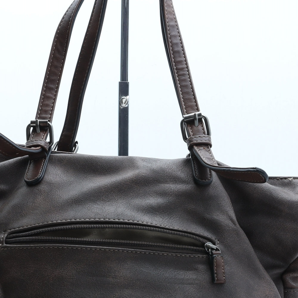 David Jones Womens Brown Polyurethane Tote Size Large
