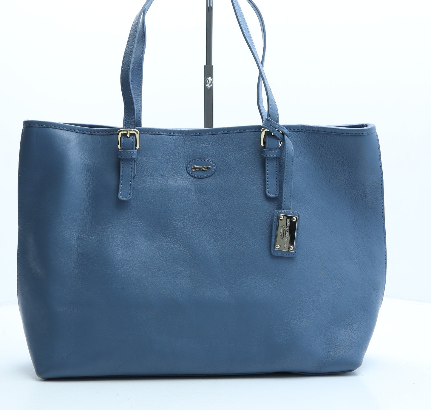 Paul Costelloe Womens Blue Leather Tote Size Large