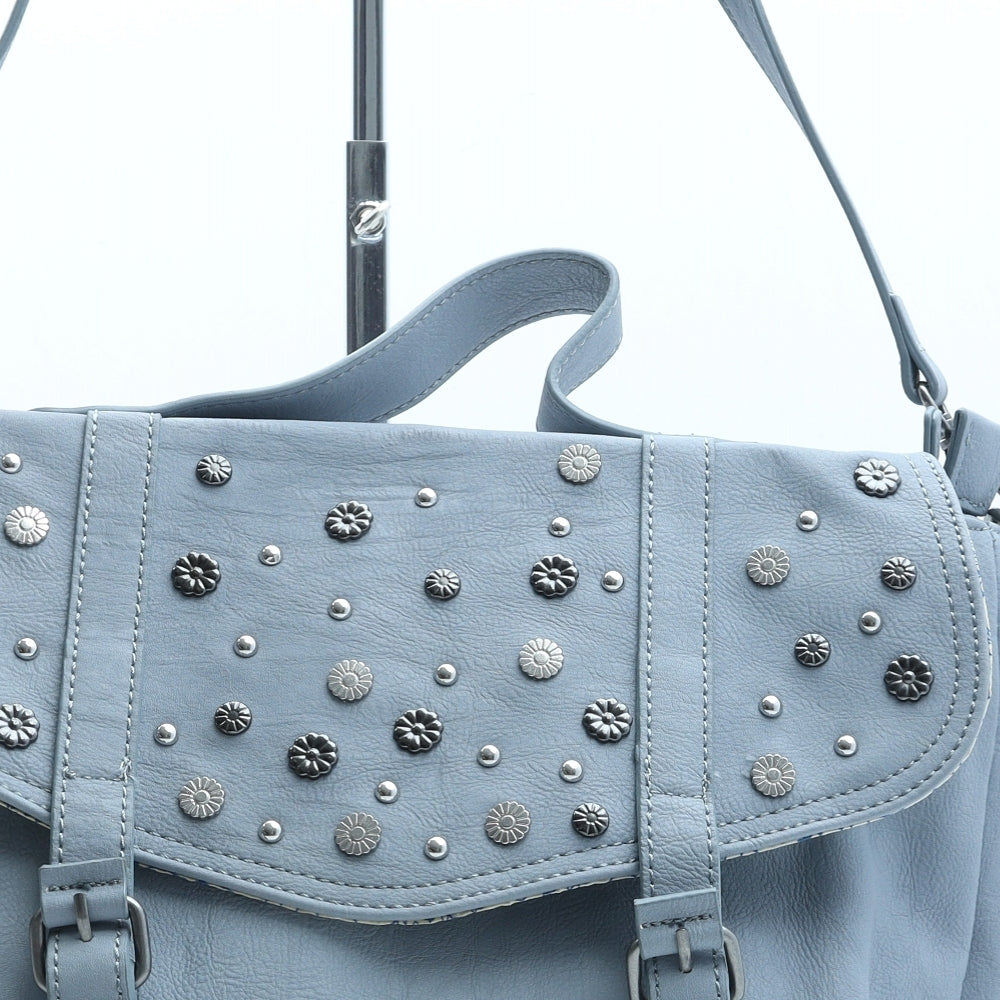 Marks and Spencer Womens Blue Polyurethane Crossbody Size Medium