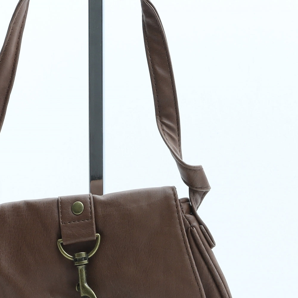 Preworn Womens Brown PVC Crossbody Size Small