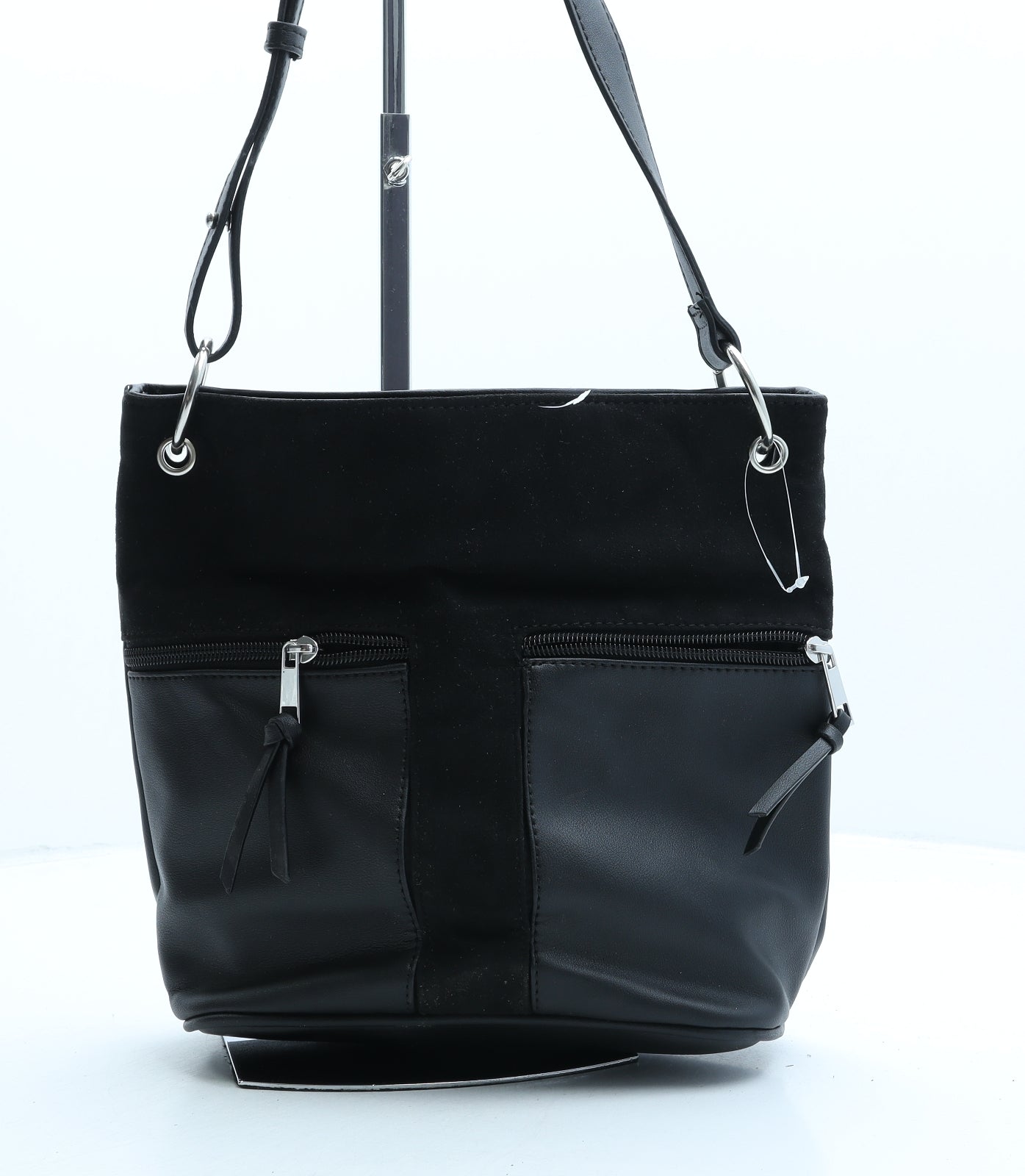 Dorothy Perkins Womens Black Polyurethane Crossbody Size Medium