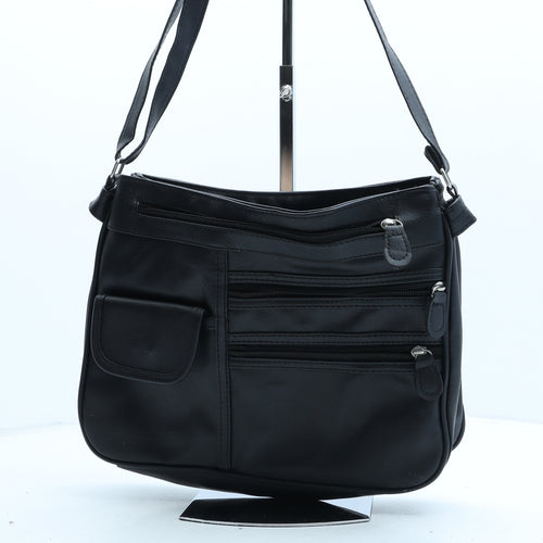 Preworn Womens Black PVC Crossbody Size Medium