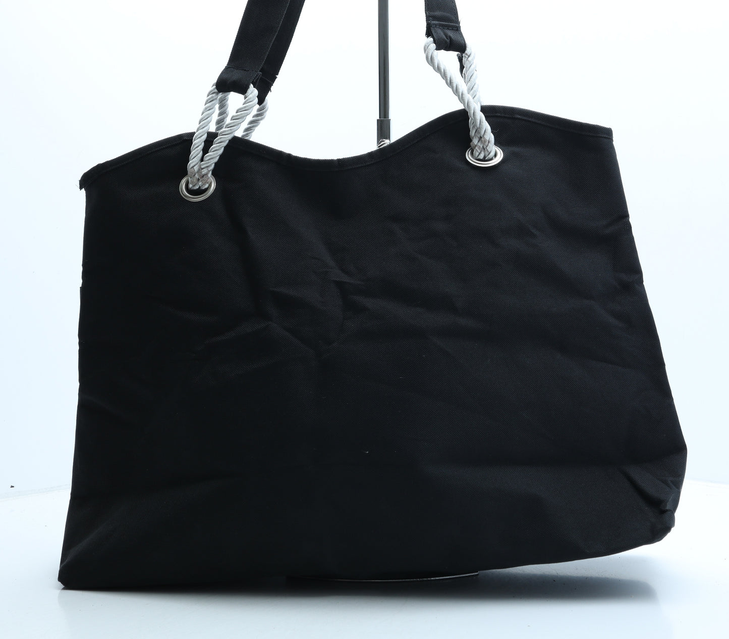 Preworn Womens White Animal Print Polyester Shoulder Bag Size Extra Large - Zebra