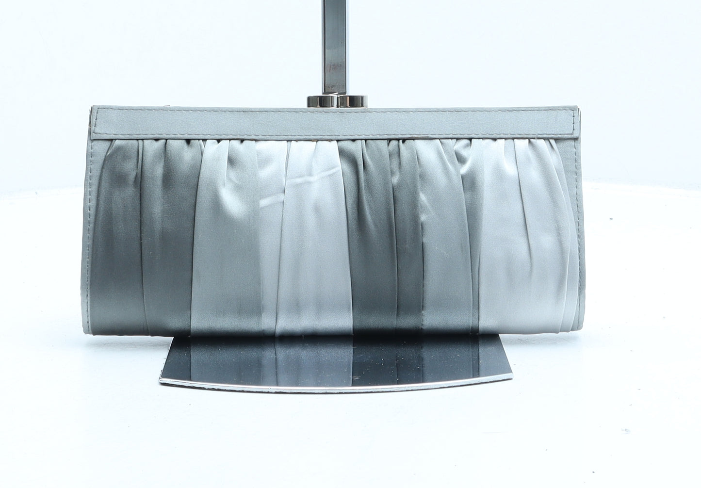 DICE Womens Grey Polyester Clutch Size Small