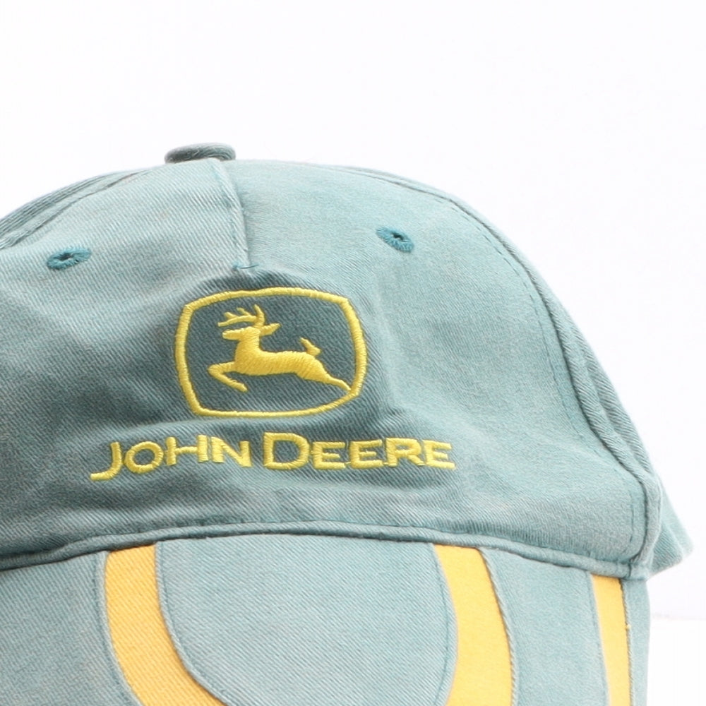 John Deere Mens Green Geometric Cotton Baseball Cap One Size