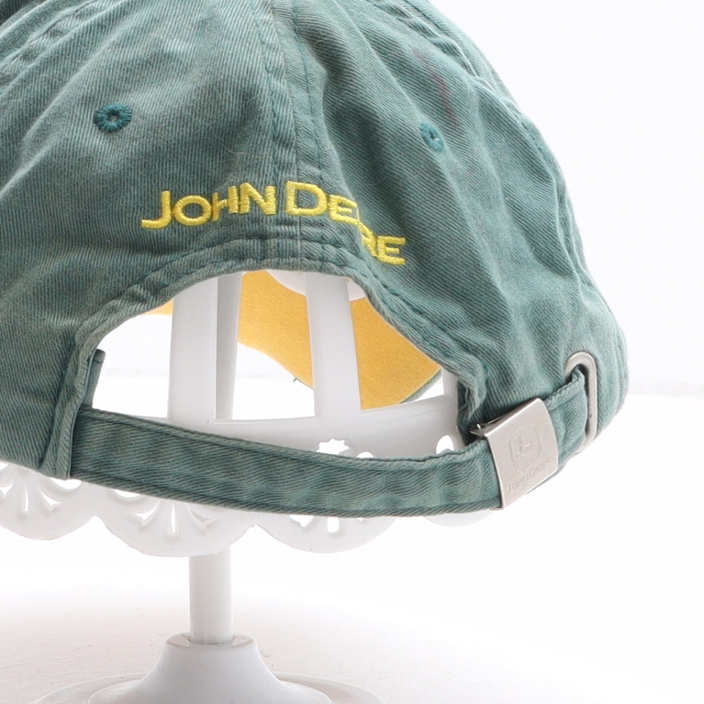 John Deere Mens Green Geometric Cotton Baseball Cap One Size