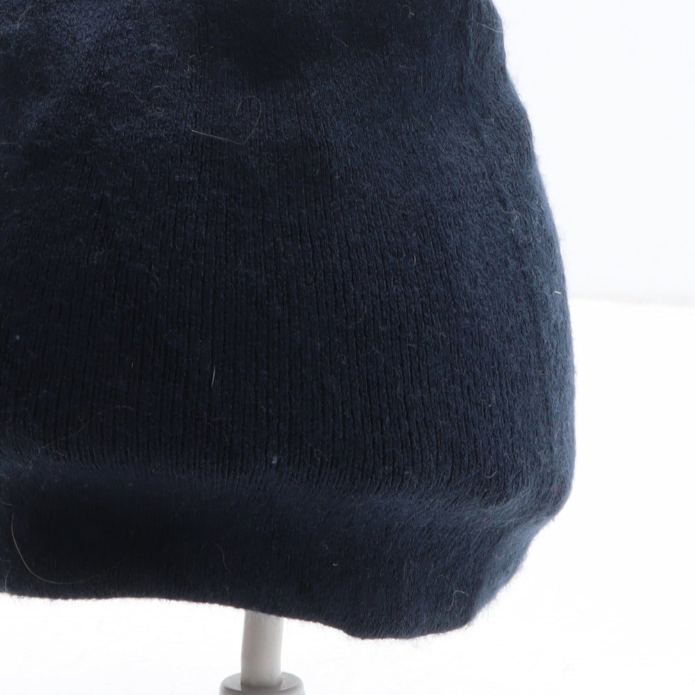 Nike Mens Blue Acrylic Beanie One Size - Logo