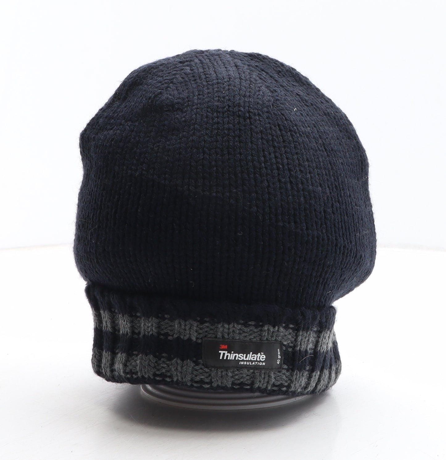 Marks and Spencer Mens Blue Acrylic Beanie One Size