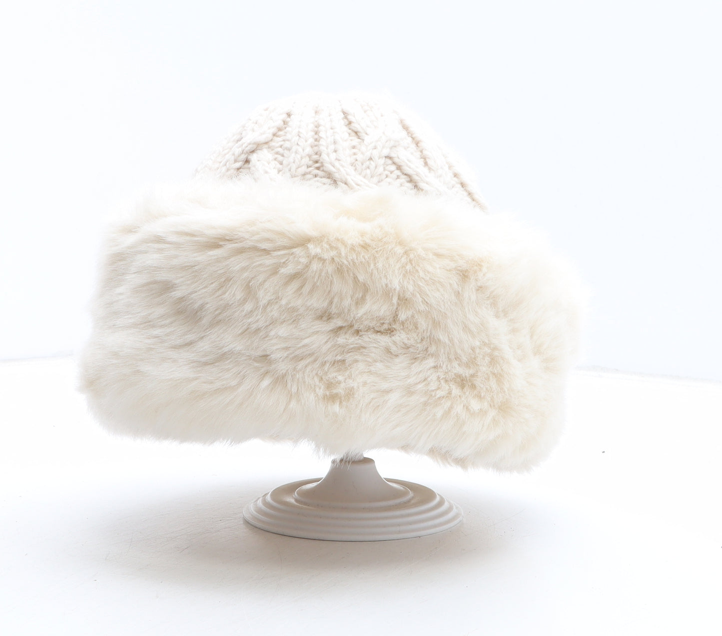 Marks and Spencer Womens White Acrylic Beanie One Size