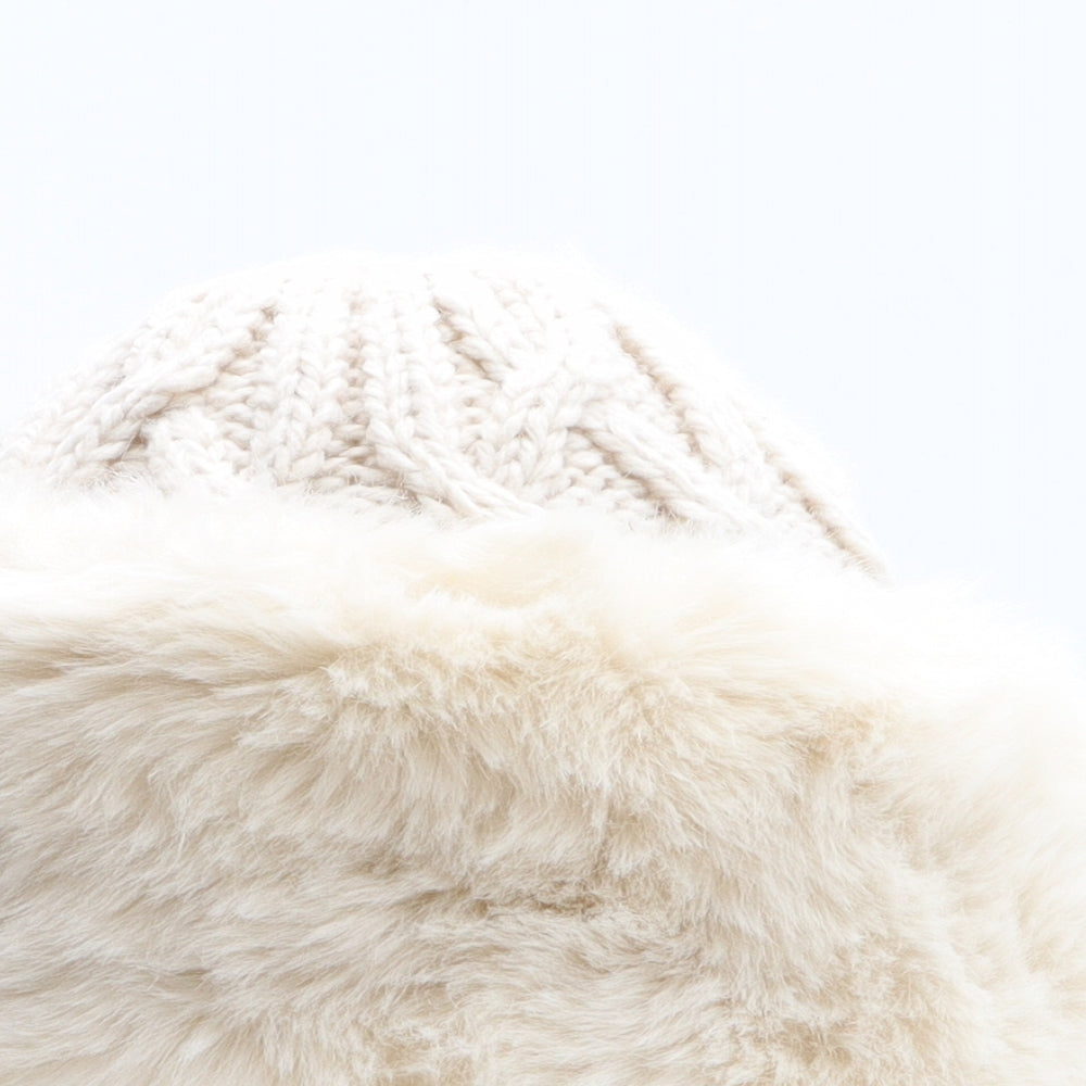 Marks and Spencer Womens White Acrylic Beanie One Size