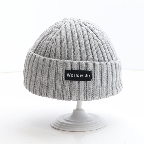 H&M Womens Grey Cotton Docker Cap One Size - Worldwide