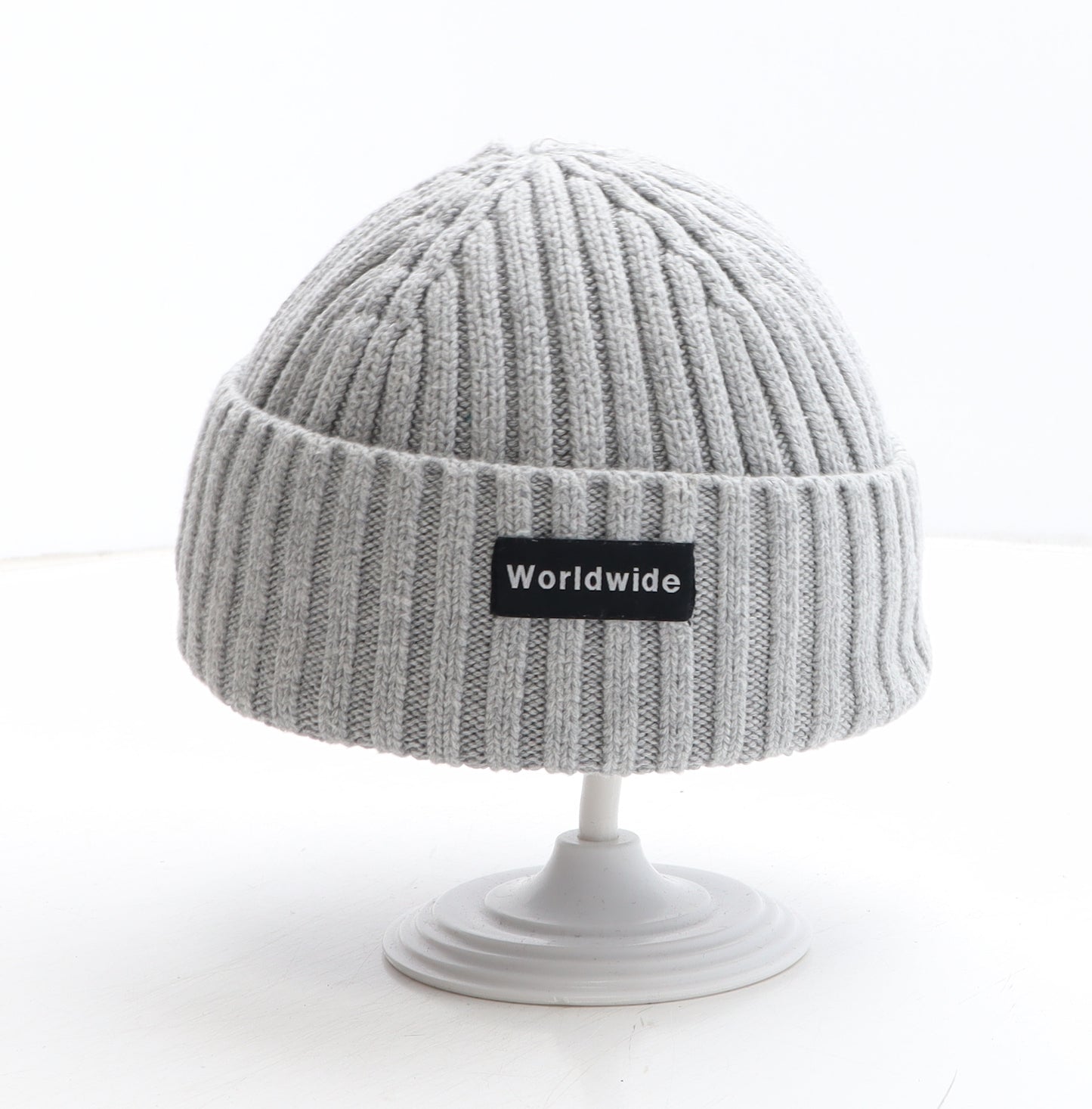 H&M Womens Grey Cotton Docker Cap One Size - Worldwide