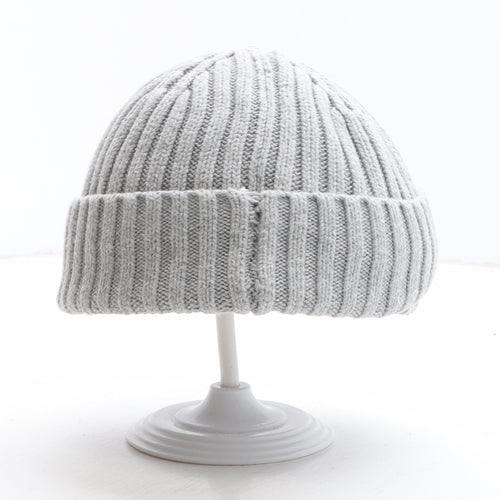 H&M Womens Grey Cotton Docker Cap One Size - Worldwide
