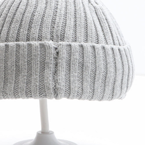 H&M Womens Grey Cotton Docker Cap One Size - Worldwide