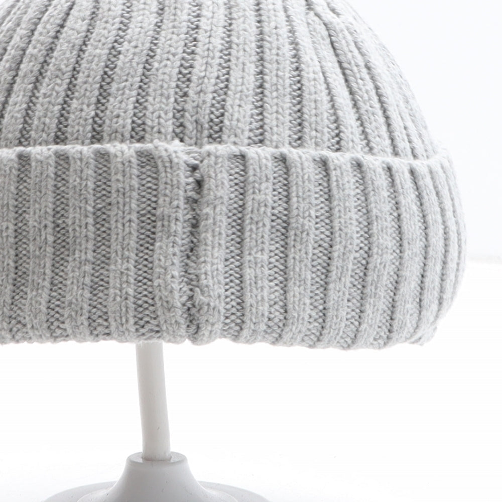 H&M Womens Grey Cotton Docker Cap One Size - Worldwide