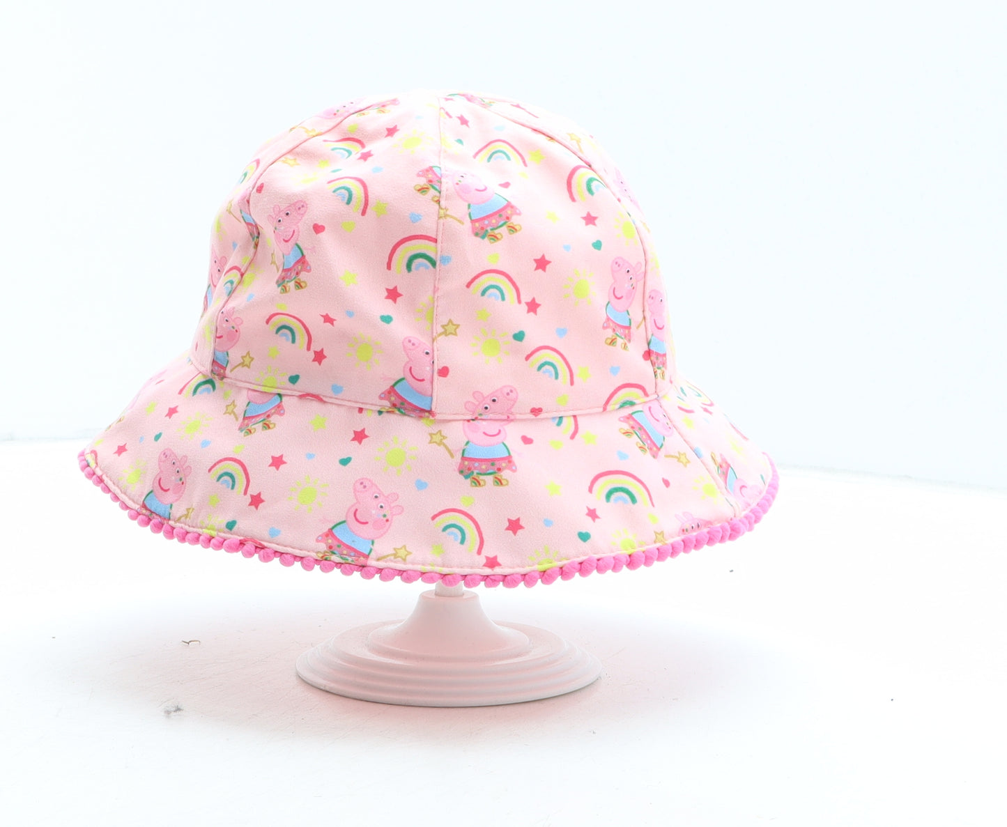 F&F Girls Pink Geometric Polyester Bucket Hat One Size - Peppa Pig