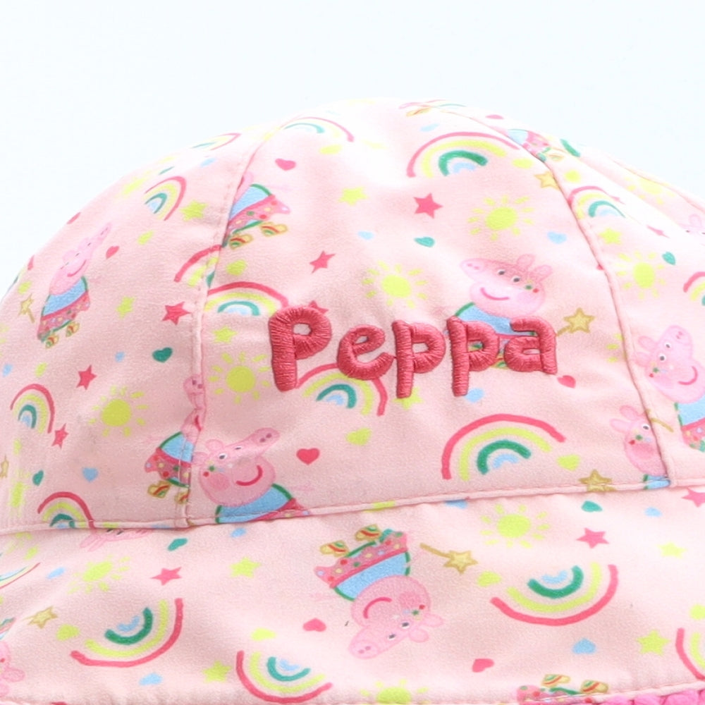 F&F Girls Pink Geometric Polyester Bucket Hat One Size - Peppa Pig