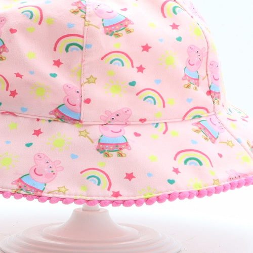 F&F Girls Pink Geometric Polyester Bucket Hat One Size - Peppa Pig