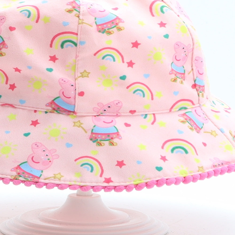 F&F Girls Pink Geometric Polyester Bucket Hat One Size - Peppa Pig