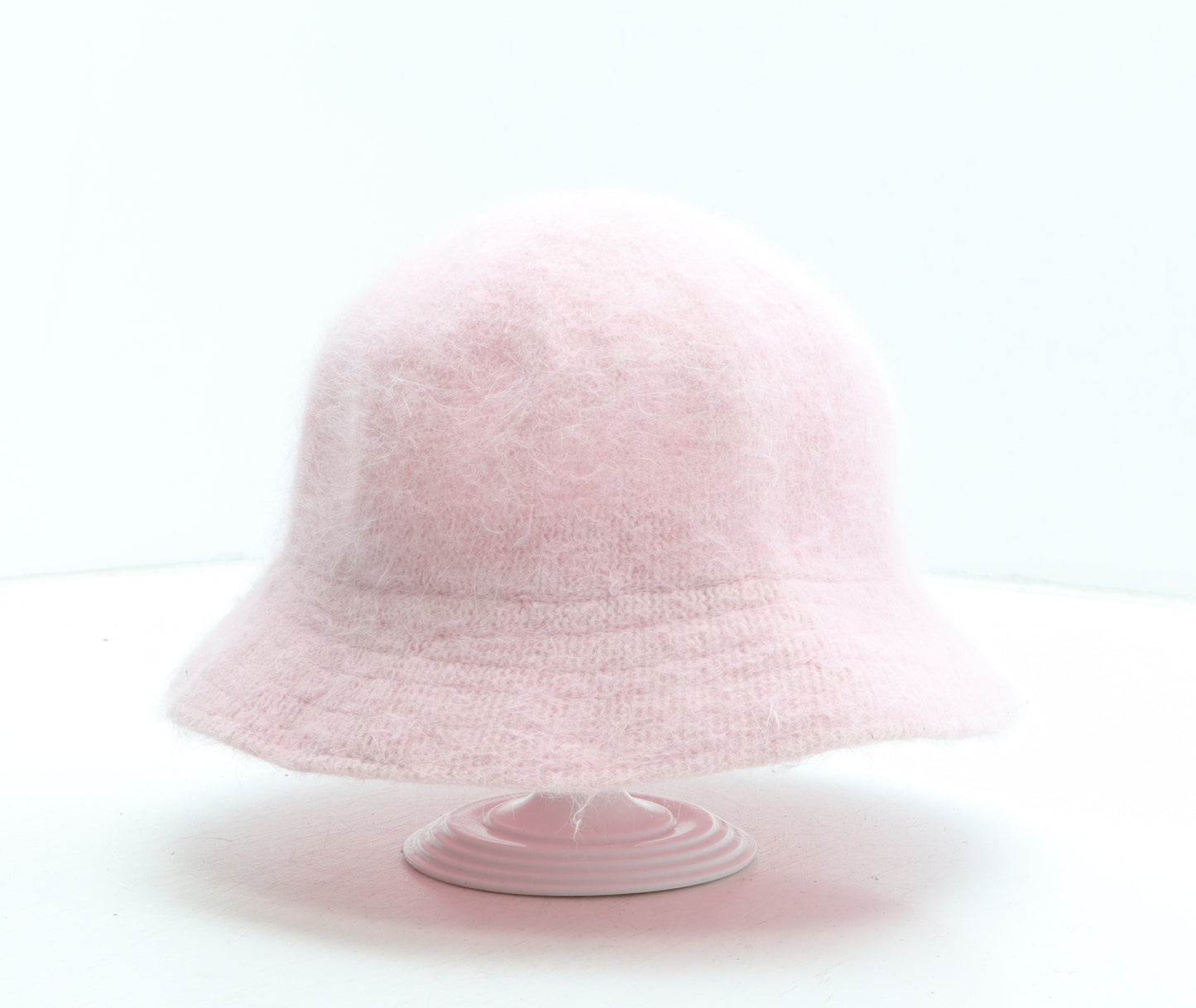 Preworn Womens Pink Angora Bucket Hat One Size