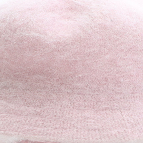 Preworn Womens Pink Angora Bucket Hat One Size