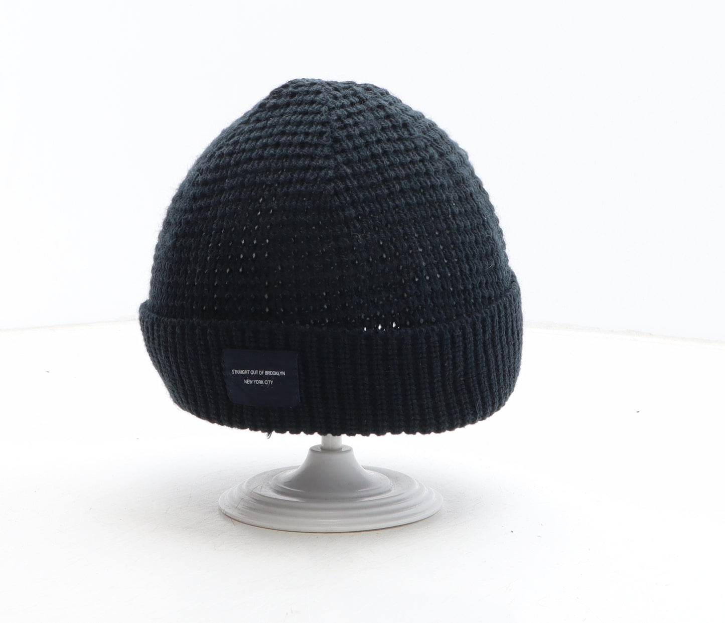 Cedar Wood State Mens Blue Acrylic Beanie One Size