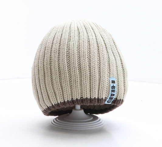 NEXT Boys Beige Cotton Beanie One Size