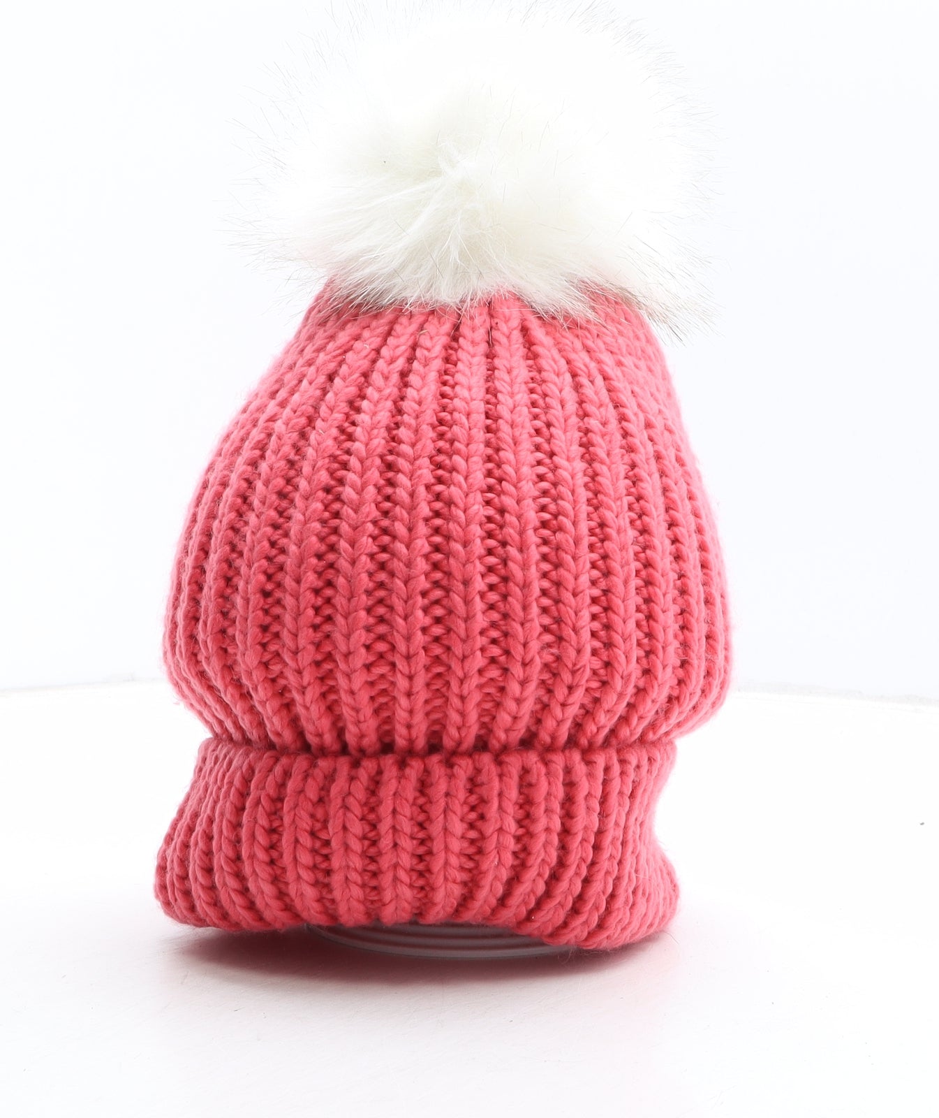 New Look Womens Pink Acrylic Bobble Hat One Size