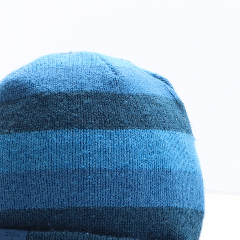 Bergans Mens Blue Striped Acrylic Beanie One Size